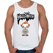 PRINTFASHION Halloween Pennywise - Férfi atléta - Fehér atléta, trikó