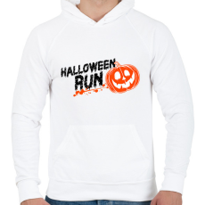 PRINTFASHION HALLOWEEN RUN - Férfi kapucnis pulóver - Fehér
