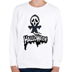 PRINTFASHION Halloween Scream - Gyerek pulóver - Fehér