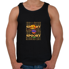 PRINTFASHION Halloween Spooky töki - Férfi atléta - Fekete atléta, trikó