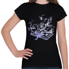 PRINTFASHION halloween stories - Női póló - Fekete női póló