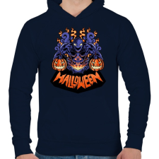 PRINTFASHION Halloween szörny - Férfi kapucnis pulóver - Sötétkék férfi pulóver, kardigán