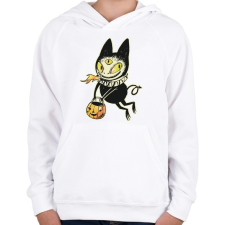 PRINTFASHION Halloween szörnyecske - Gyerek kapucnis pulóver - Fehér gyerek pulóver, kardigán
