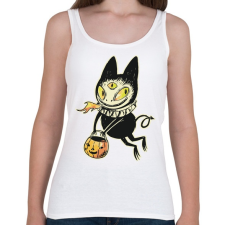 PRINTFASHION Halloween szörnyecske - Női atléta - Fehér női trikó
