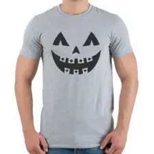 PRINTFASHION Halloween tök fej - Férfi póló - Sport szürke férfi póló