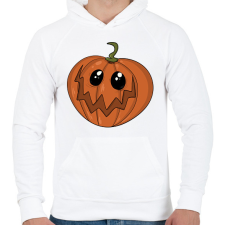 PRINTFASHION Halloween tök - Férfi kapucnis pulóver - Fehér férfi pulóver, kardigán