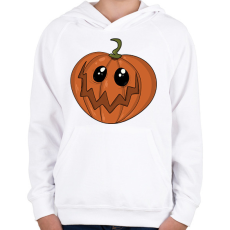 PRINTFASHION Halloween tök - Gyerek kapucnis pulóver - Fehér