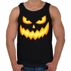 PRINTFASHION Halloween tökfej - Férfi atléta - Fekete