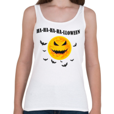 PRINTFASHION Halloween tökfej - Női atléta - Fehér női trikó