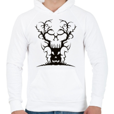 PRINTFASHION Halloween tree - Férfi kapucnis pulóver - Fehér férfi pulóver, kardigán