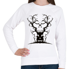 PRINTFASHION Halloween tree - Női pulóver - Fehér