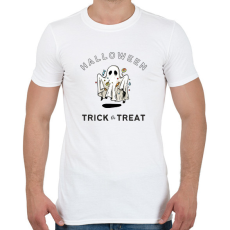 PRINTFASHION Halloween Trick or Treat - Férfi póló - Fehér