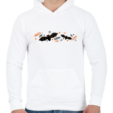 PRINTFASHION Halloweeni denevérek - Férfi kapucnis pulóver - Fehér