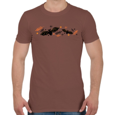 PRINTFASHION Halloweeni denevérek - Férfi póló - Mogyoróbarna férfi póló