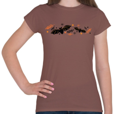 PRINTFASHION Halloweeni denevérek - Női póló - Mogyoróbarna női póló