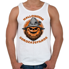 PRINTFASHION Halloweeni sorozatgyilkos - Férfi atléta - Fehér