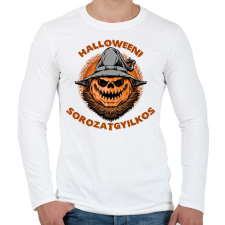 PRINTFASHION Halloweeni sorozatgyilkos - Férfi hosszú ujjú póló - Fehér férfi póló