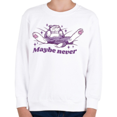 PRINTFASHION Halogatós macska - Gyerek pulóver - Fehér