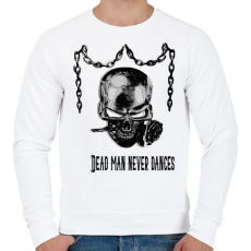 PRINTFASHION halott ember sosem táncol - Férfi pulóver - Fehér
