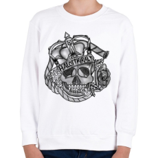 PRINTFASHION Halott király - Gyerek pulóver - Fehér