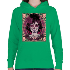 PRINTFASHION Halott nő - Női kapucnis pulóver - Zöld