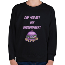 PRINTFASHION Hamburger Bamburger - Gyerek pulóver - Fekete