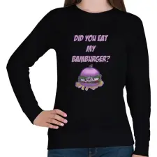 PRINTFASHION Hamburger Bamburger - Női pulóver - Fekete női pulóver, kardigán