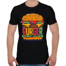 PRINTFASHION Hamburger - Férfi póló - Fekete