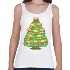 PRINTFASHION Hamburger karácsonyfa - Női atléta - Fehér