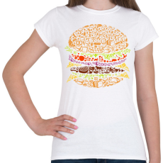 PRINTFASHION Hamburger - Női póló - Fehér