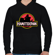 PRINTFASHION Hamster Park - Férfi kapucnis pulóver - Fekete