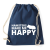 PRINTFASHION Hamsters make me happy - Sportzsák, Tornazsák - Sötétkék