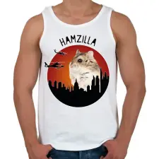 PRINTFASHION Hamzilla - Férfi atléta - Fehér atléta, trikó