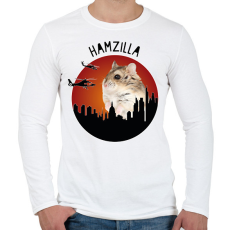 PRINTFASHION Hamzilla - Férfi hosszú ujjú póló - Fehér