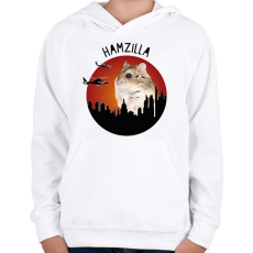 PRINTFASHION Hamzilla - Gyerek kapucnis pulóver - Fehér