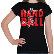 PRINTFASHION Handball - Man - Női póló - Fekete női póló