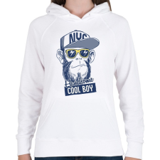 PRINTFASHION Handsome Apex - Női kapucnis pulóver - Fehér női pulóver, kardigán