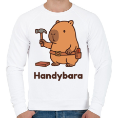 PRINTFASHION Handybara - Férfi pulóver - Fehér