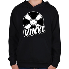 PRINTFASHION Hanglemez - Gyerek kapucnis pulóver - Fekete gyerek pulóver, kardigán