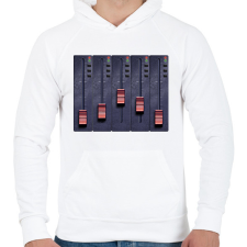 PRINTFASHION Hangmérnök - Férfi kapucnis pulóver - Fehér férfi pulóver, kardigán