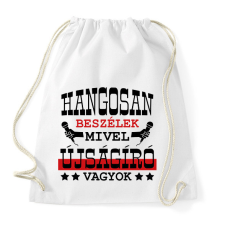 PRINTFASHION Hangosan beszélek - Sportzsák, Tornazsák - Fehér tornazsák