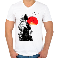PRINTFASHION Hangover - Férfi V-nyakú póló - Fehér férfi póló