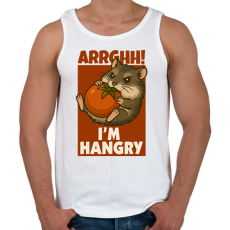 PRINTFASHION Hangry hamster - Férfi atléta - Fehér