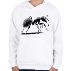 PRINTFASHION Hangya rajz - Gyerek kapucnis pulóver - Fehér