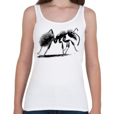 PRINTFASHION Hangya rajz - Női atléta - Fehér női trikó