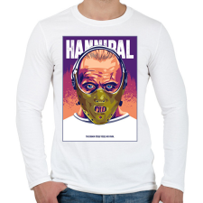 PRINTFASHION Hannibal - Férfi hosszú ujjú póló - Fehér férfi póló