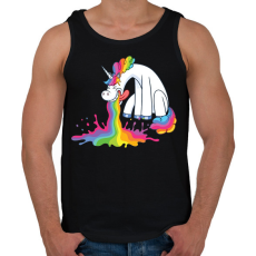 PRINTFASHION Hányó unikornis - Férfi atléta - Fekete