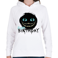 PRINTFASHION Happy Birthday - Horror - Női kapucnis pulóver - Fehér női pulóver, kardigán