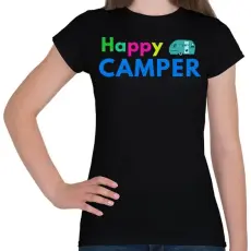 PRINTFASHION HAPPY CAMPER2 - Női póló - Fekete