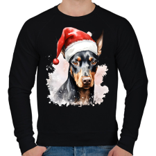 PRINTFASHION Happy Dog1 - Férfi pulóver - Fekete férfi pulóver, kardigán